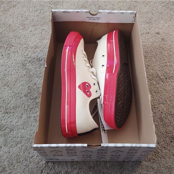 Converse Chuck Taylor 70s Lo Top Play Comme Des Garcons Men Sz 12 NEW BOX NO TOP - Picture 10 of 11